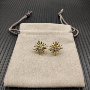David Yurman 19mm golden sunflower-studded stud earrings